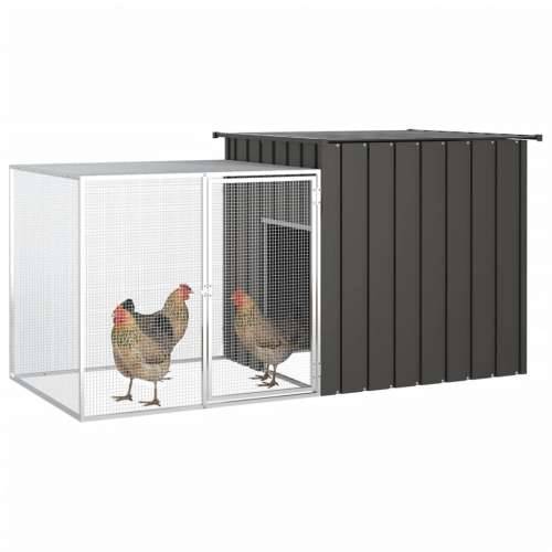 Kavez za kokoši antracit 200 x 91 x 100 cm pocinčani čelik Cijena
