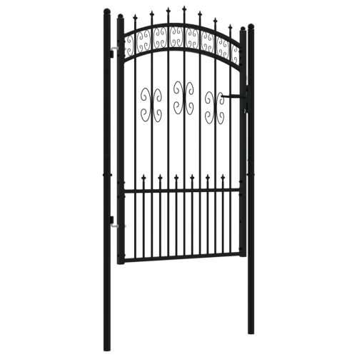 Vrata za ogradu sa šiljcima crna 103 x 200 cm čelična Cijena