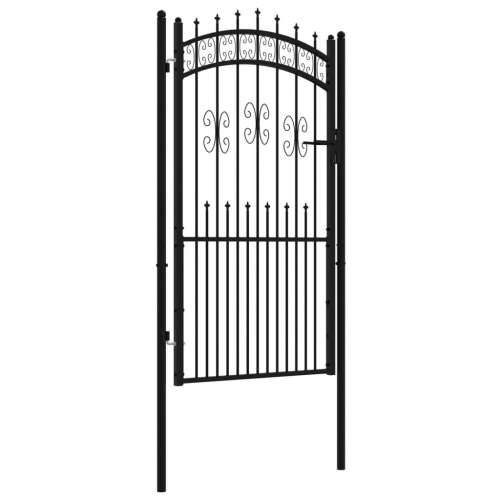 Vrata za ogradu sa šiljcima crna 103x225 cm čelična Cijena