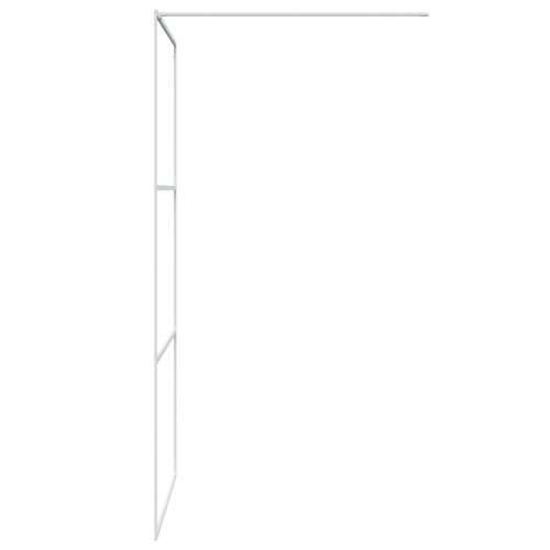 Pregrada za tuš bijela 100 x 195 cm s prozirnim staklom ESG Cijena