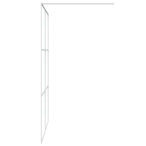 Pregrada za tuš bijela 140x195 cm s prozirnim staklom ESG Cijena