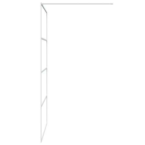 Pregrada za tuš bijela 115 x 195 cm s prozirnim staklom ESG Cijena