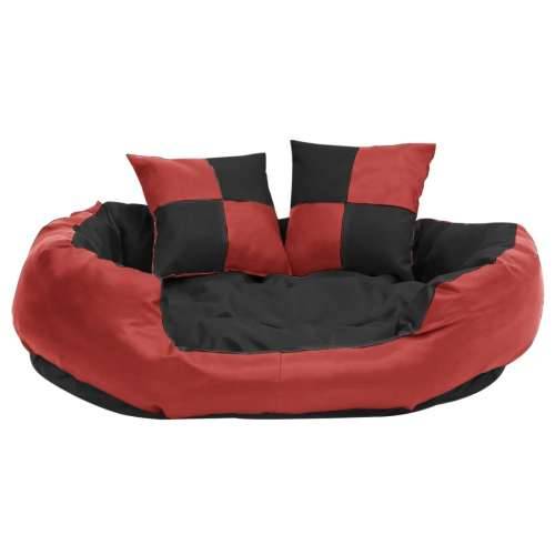 Dvostrani perivi jastuk za pse crveno-crni 85x70x20 cm Cijena
