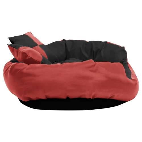 Dvostrani perivi jastuk za pse crveno-crni 85x70x20 cm Cijena