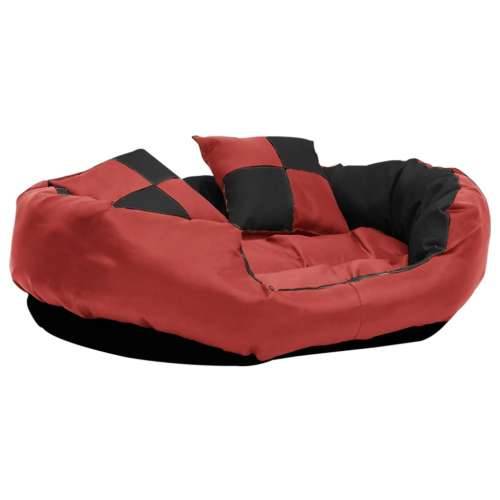 Dvostrani perivi jastuk za pse crveno-crni 85x70x20 cm Cijena