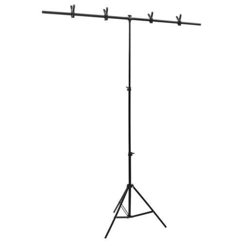 Stalak za pozadinu u obliku slova T crni 151x60x(70-200) cm - 151 x 60 x 200 cm Cijena