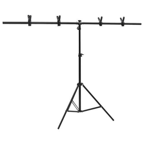 Stalak za pozadinu u obliku slova T crni 151x60x(70-200) cm - 151 x 60 x 200 cm Cijena