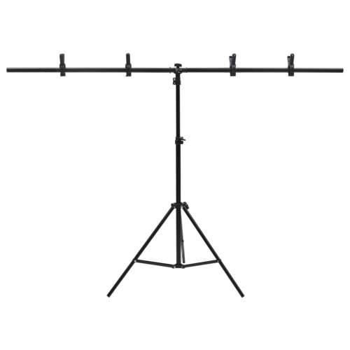 Stalak za pozadinu u obliku slova T crni 151x60x(70-200) cm - 151 x 60 x 200 cm Cijena