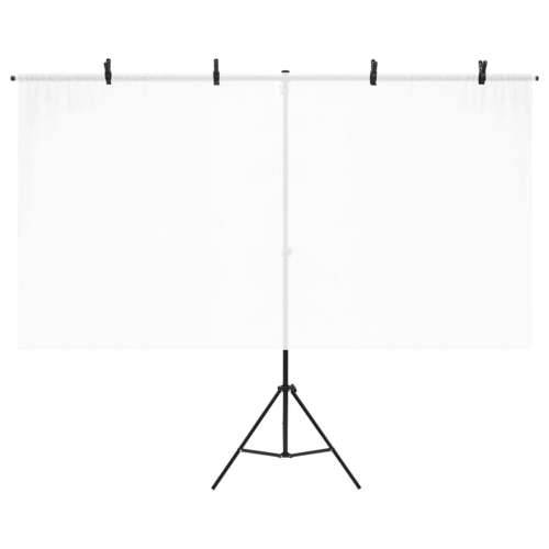 Stalak za pozadinu u obliku slova T crni 201x60x(70-200) cm - 201 x 60 x 200 cm Cijena