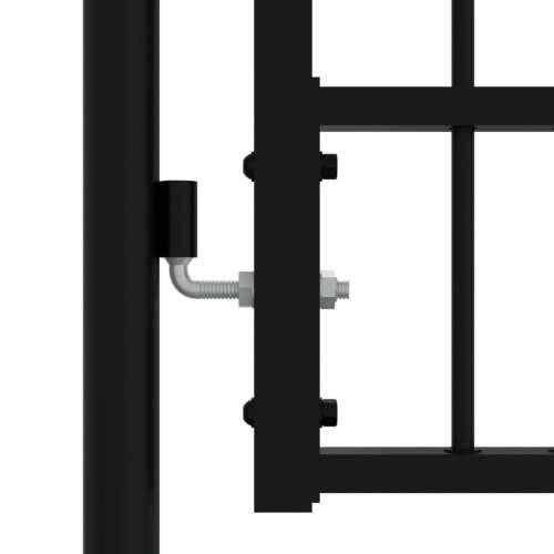 Vrata za ogradu sa šiljcima crna 305x173 cm čelična Cijena
