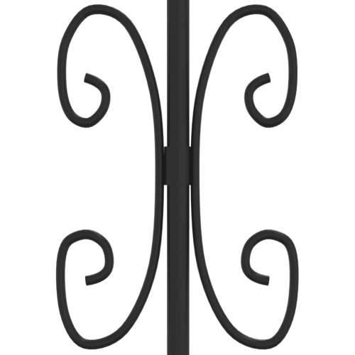 Vrata za ogradu sa šiljcima crna 406x198 cm čelična Cijena