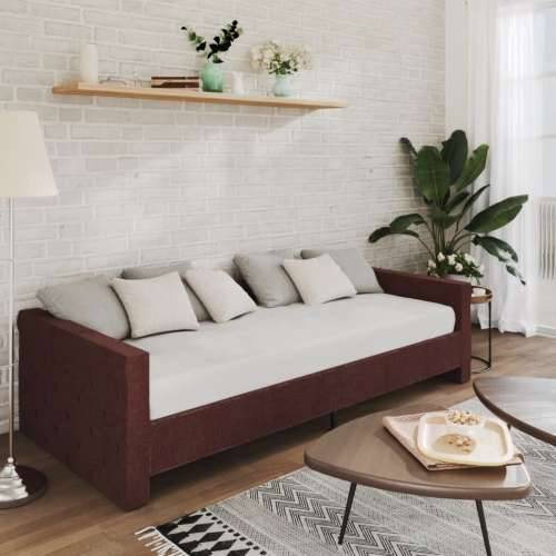 Dnevni ležaj s madracem i USB-om Ljubičasta od tkanine 90x200cm