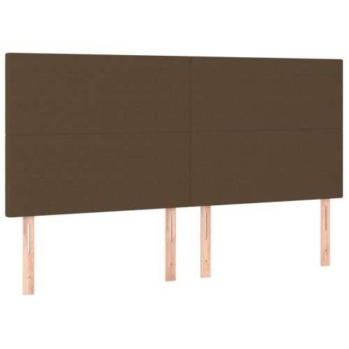 Krevet box spring s madracem LED tamnosmeđi 160x200 cm tkanina - Tamno smeđa 160 x 200 cm Gladak dizajn Cijena