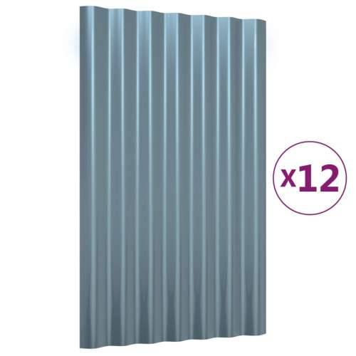 Krovni paneli 12 kom od čelika obloženog prahom sivi 60x36 cm Cijena