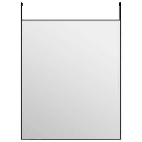 Ogledalo za vrata crno 50x60 cm od stakla i aluminija Cijena
