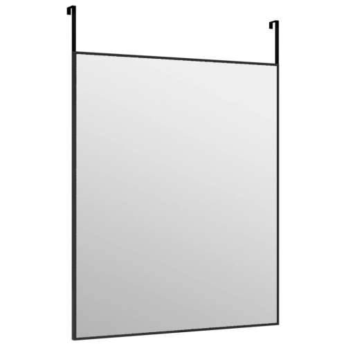 Ogledalo za vrata crno 50x60 cm od stakla i aluminija Cijena