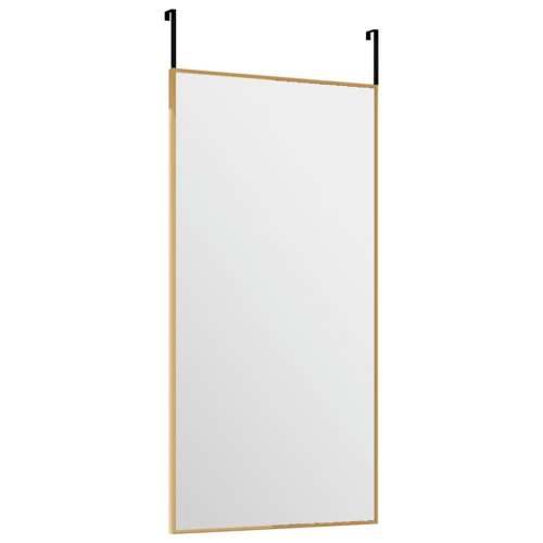 Ogledalo za vrata zlatno 30x60 cm od stakla i aluminija Cijena
