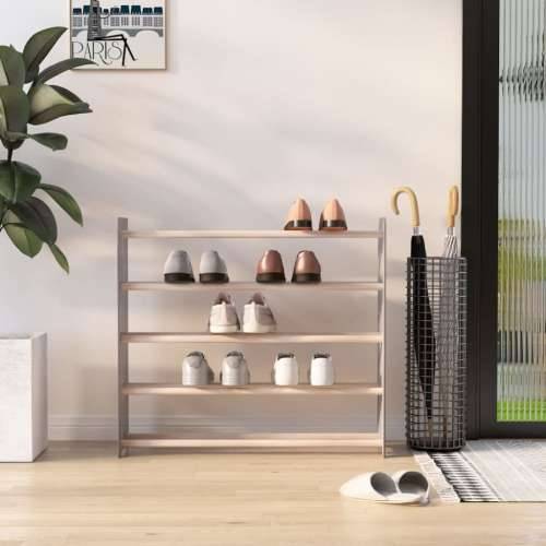 Stalak za cipele sivi 90x24x81 cm od konstruiranog drva