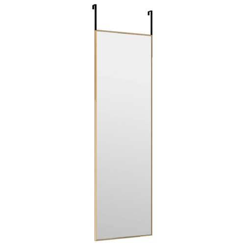 Ogledalo za vrata zlatno 30x100 cm od stakla i aluminija Cijena