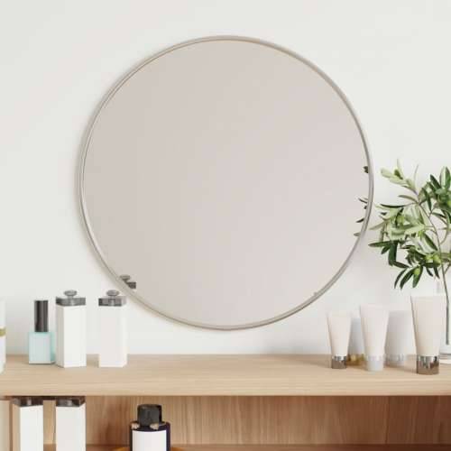 Zidno ogledalo srebrno Ø 40 cm okruglo