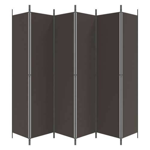 Paravan - Sobna pregrada s 6 panela smeđa 300x220 cm od tkanine - Smeđa 300 x 220 cm 1 6 Cijena