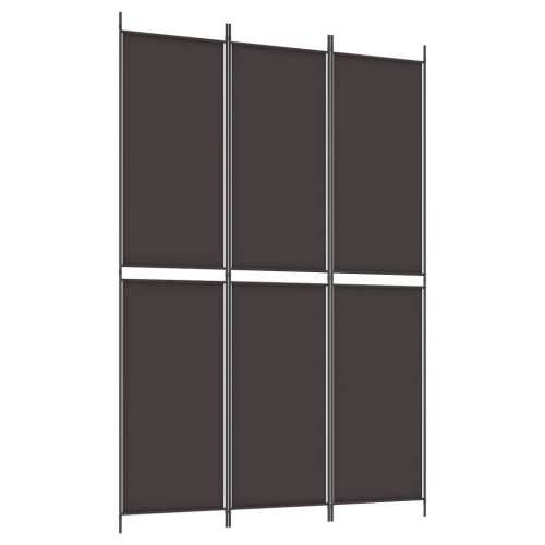 Sobna pregrada s 3 panela smeđa 150x220 cm od tkanine Cijena