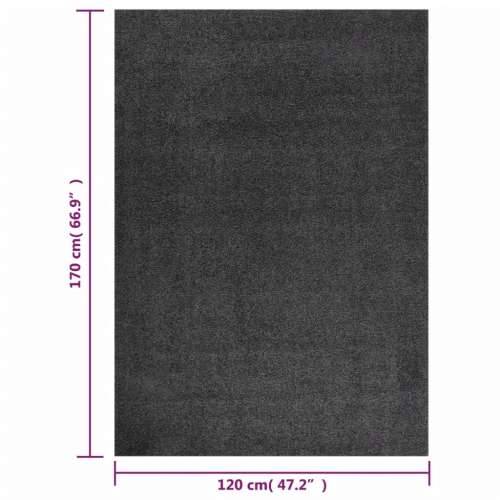 Čupavi tepih s visokim vlaknima antracit 120x170 cm Cijena