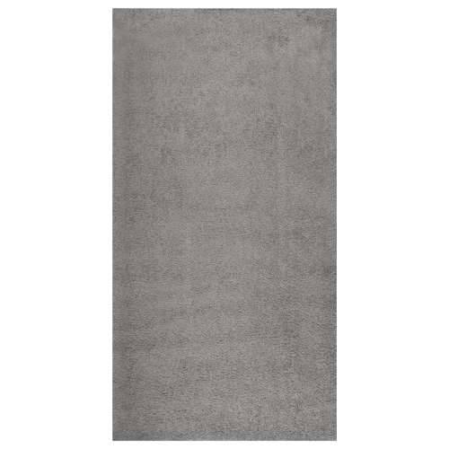 Čupavi tepih s visokim vlaknima sivi 80x150 cm
