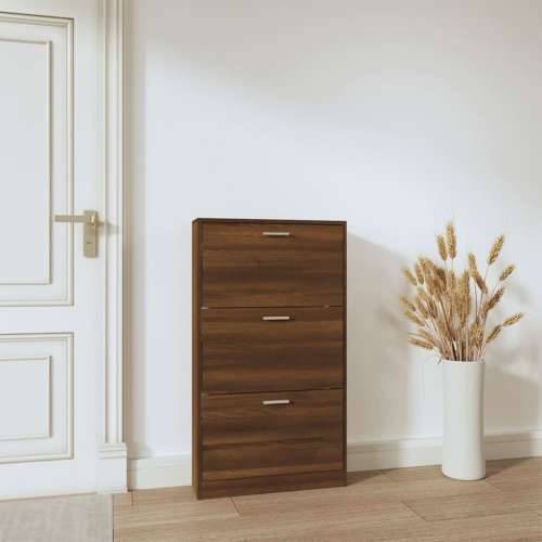 Ormarić za cipele hrast smeđi 59x17x108 cm konstruirano drvo - Smeđi hrast 1 108 cm Cijena