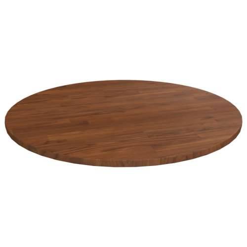 Okrugla stolna ploča tamnosmeđa Ø70x1,5 cm tretirana hrastovina