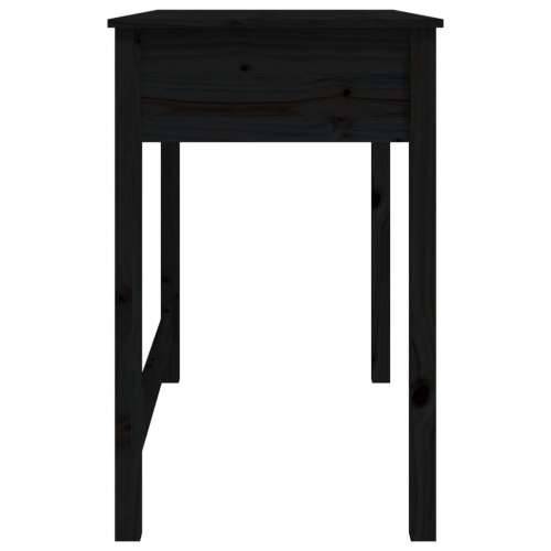Radni stol s ladicama crna 100 x 50 x 78 cm od masivne borovine Cijena