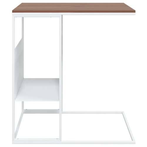 Bočni stolić bijeli 55 x 36 x 59,5 cm od konstruiranog drva Cijena