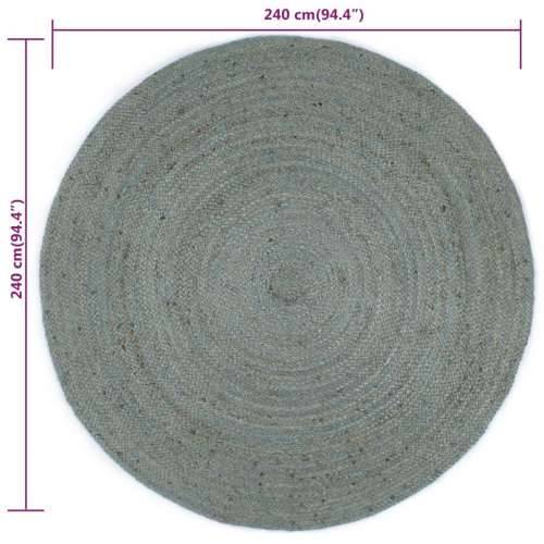 Ručno rađeni tepih od jute okrugli 240 cm maslinastozeleni Cijena