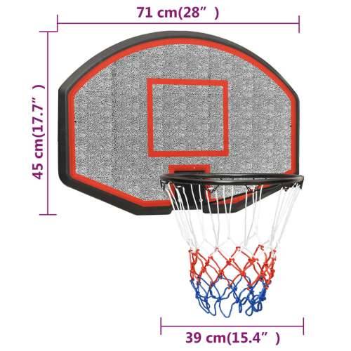 Košarkaška ploča crna 71 x45 x 2 cm od polietilena Cijena