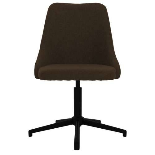 Okretna uredska stolica od tkanine tamnosmeđa Cijena