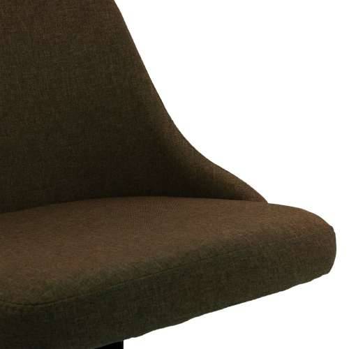 Okretna uredska stolica od tkanine tamnosmeđa Cijena