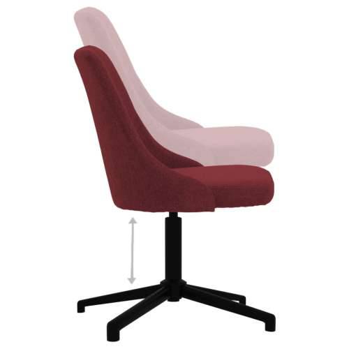 Okretna uredska stolica od tkanine crvena boja vina Cijena