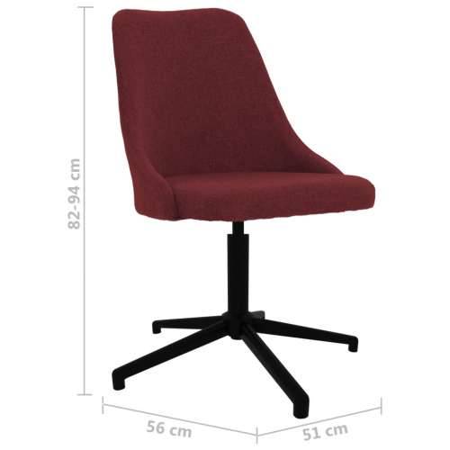 Okretna uredska stolica od tkanine crvena boja vina Cijena