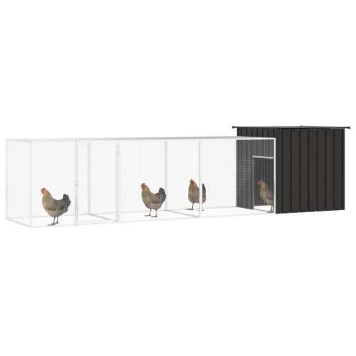 Kavez za kokoši antracit 400x91x100 cm pocinčani čelik Cijena