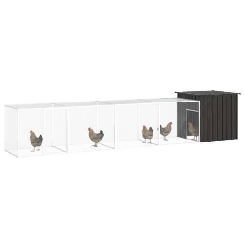 Kavez za kokoši antracit 500x91x100 cm pocinčani čelik Cijena