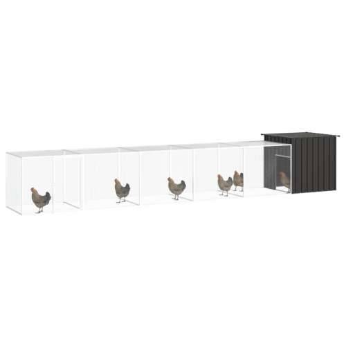 Kavez za kokoši antracit 600x91x100 cm pocinčani čelik Cijena