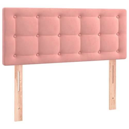 Box spring krevet s madracem ružičasti 80 x 200 cm baršunasti - Ružičasta 80 x 200 cm gumbi Cijena