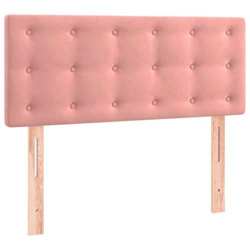 Box spring krevet s madracem ružičasti 80 x 200 cm baršunasti - Ružičasta 80 x 200 cm gumbi Cijena