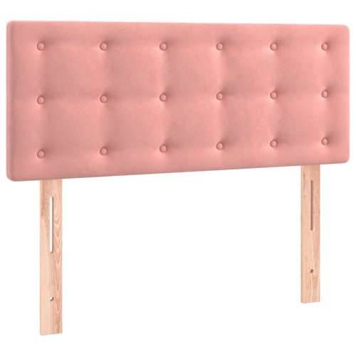 Krevet box spring s madracem LED ružičasti 80x200 cm baršunasti - Ružičasta 80 x 200 cm gumbi Cijena