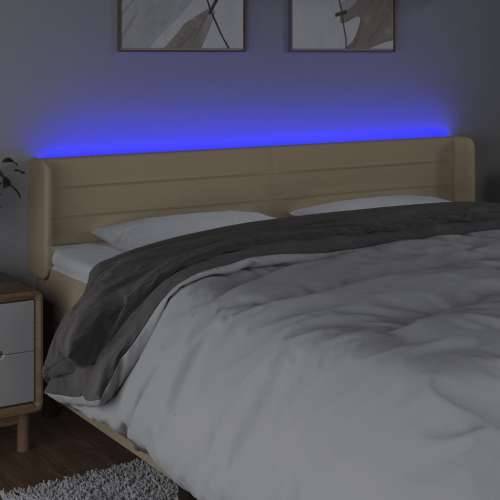 LED uzglavlje krem 183x16x78/88 cm od tkanine - Krema 183 x 16 x 78/88 cm 1 Cijena
