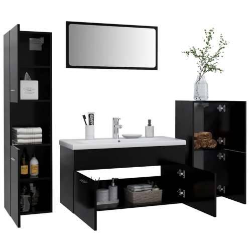 Set kupaonskog namještaja od konstruiranog drva crni - Crna 90 x 38.5 x 46 cm 1 Cijena