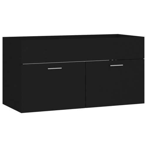 Set kupaonskog namještaja od konstruiranog drva crni - Crna 90 x 38.5 x 46 cm 1 Cijena