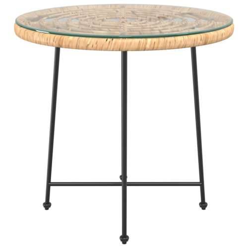 Blagovaonski stol Ø 80 cm od kaljenog stakla i čelika - Smeđa Ø 80 x 74 cm 1 Cijena