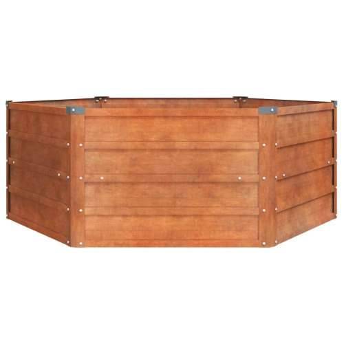 Povišena gredica - Vrtna gredica boja hrđe 129x129x45 cm čelik COR-TEN - 129 x 129 x 45 cm 1 Cijena