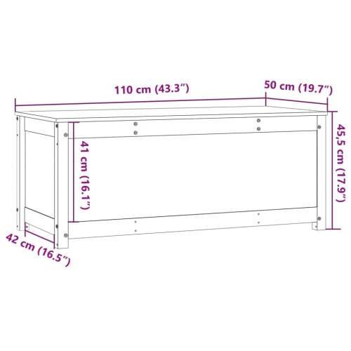 Kutija za pohranu boja meda 110x50x45,5 cm od masivne borovine - boja meda 110 x 50 x 45.5 cm 1 Cijena